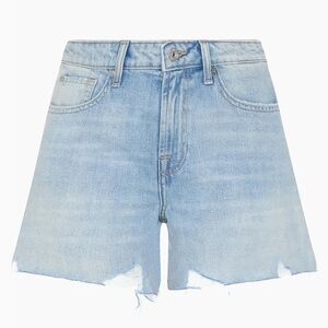 NWT 7 For All Mankind Monroe Distressed Denim Shorts Size 24 Blue